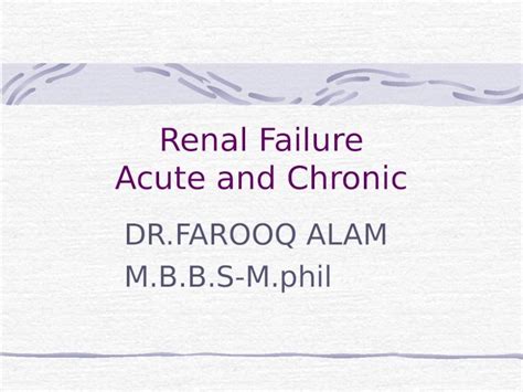 Ppt Renal Failure Acute And Chronic Dokumen Tips