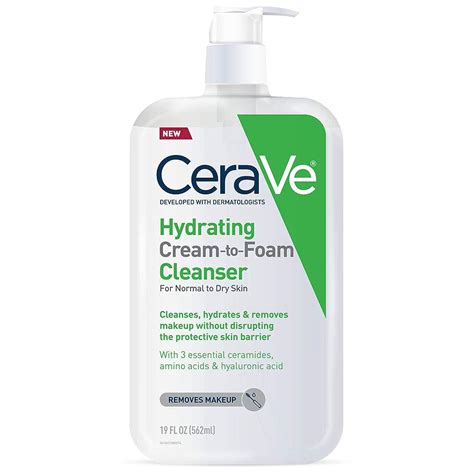 Amazon CeraVe Hydrating Cream To Foam Cleanser Makeup Remover