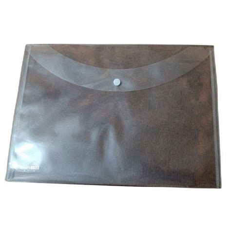 Plastic Transparent Button File Folder For Office Paper Size A4 At