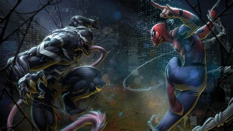 Venom Vs Spiderman Wallpaper