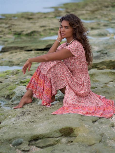 DRESS HS P KIARA MAXI HONEYSUCKLE Naked Gypsy