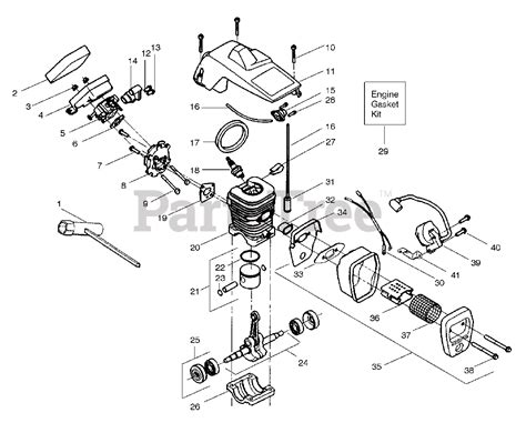 Poulan Pro Pp 210 Poulan Pro Chainsaw Engine Assembly Parts Lookup With Diagrams Partstree