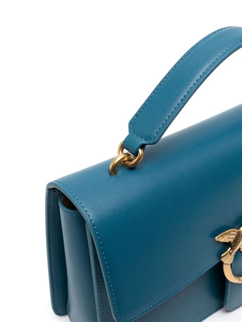 Pinko Love One Classic Crossbody Bag Blue Farfetch