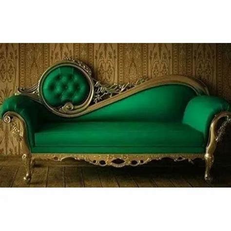 3 Seater Green Wooden Diwan Sofa For Home Size 72 L X 24 W