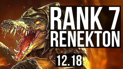 RENEKTON Vs AATROX TOP 5 0 8 Rank 7 Renekton KR Challenger 12