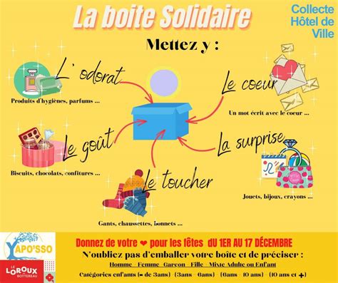 Opération Boîtes Solidaires Loroux Bottereau