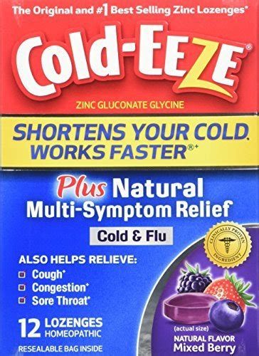 Cold Eeze Cold Remedy Plus Multi Symptom Relief Lozenge Mixed Berry