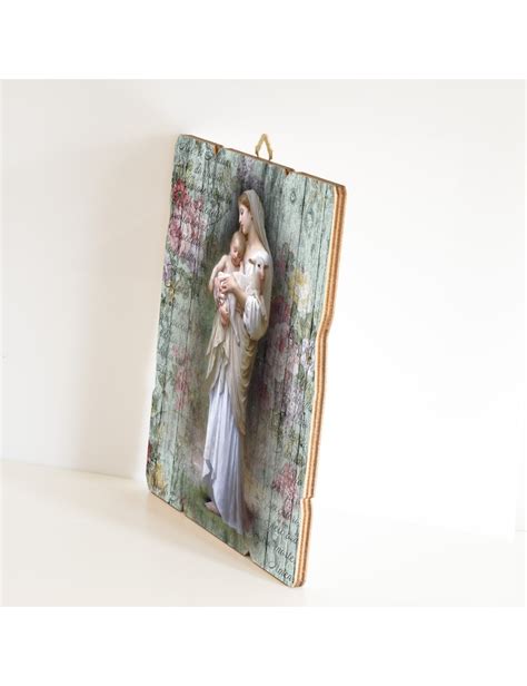 Quadro In Legno Sagomato Stile Vintage Della Madonna Di Medjugorje