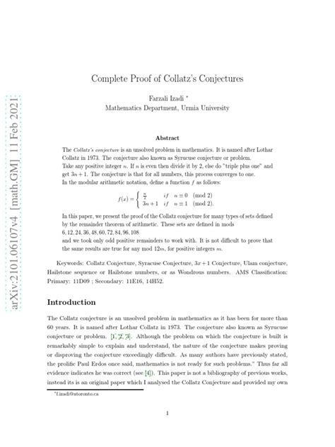 Collatz Conjecture | PDF