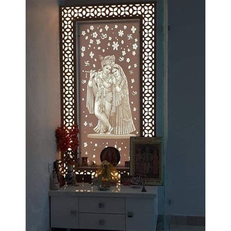 White Polished Radha Krishna Acrylic Temple For Home At Rs Square