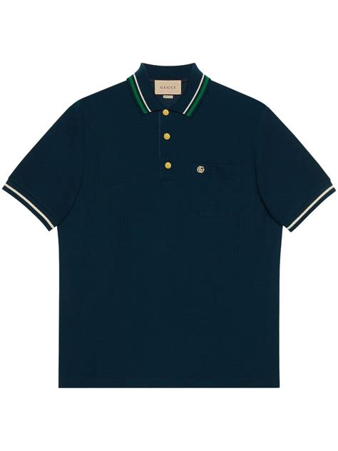 Gucci Poloshirt Mit Gg Stickerei Farfetch