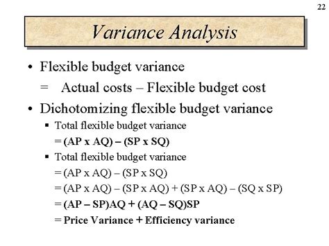 Flexible Budgets And Variance Analysis Management Cycle Standard