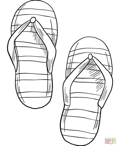 Free Printable Flip Flop Coloring Pages