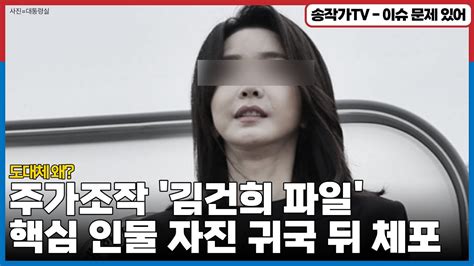 도이치모터스 주가 조작 사건의 김건희 파일 핵심 인물 자진 귀국 뒤 체포 도대체 왜 Youtube