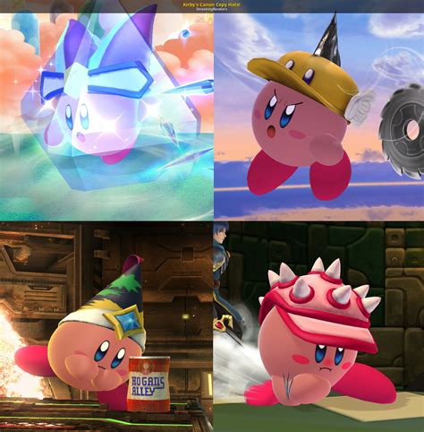 Kirbys Canon Copy Hats Super Smash Bros Wii U Mods