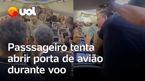 Passageiro Tenta Abrir Porta De Avi O Em Voo Que Saiu De Bras Lia Para