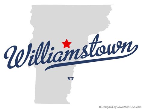 Map of Williamstown, VT, Vermont