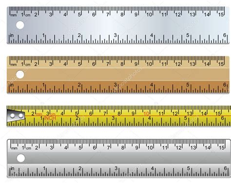 Vector Set Of Rulers And Measuring Tape Stock Vector Dmstudio