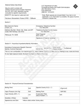 Fillable Online Msds Agi As Used On Label And List Petroleum