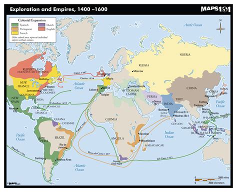 Exploration And Empires 1400 1600 Map