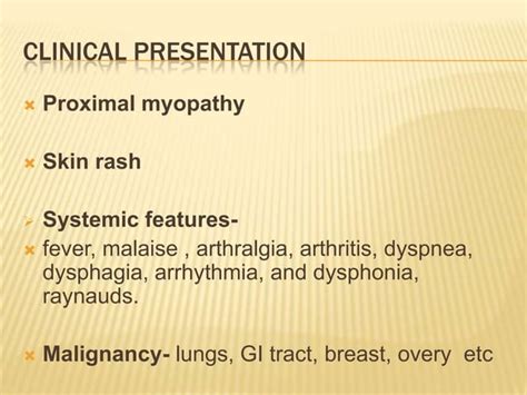 Muscle Weakness Rash Dermatomyositis Ppt