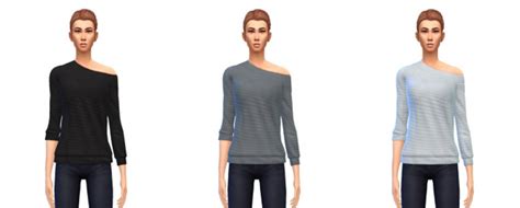 Off Shoulder Sweater The Sims Catalog