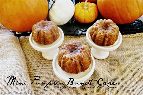 Homespun With Love Mini Pumpkin Bundt Cakes With Maple Cinnamon Glaze