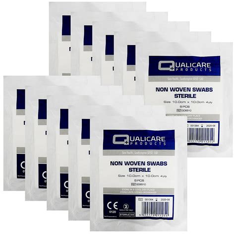 Sterile Non Woven 4 Ply Gauze Swabs 10cm X 10cm Zoom Health