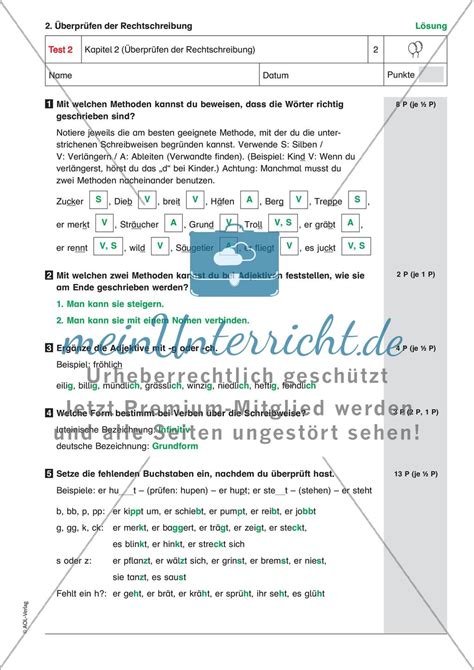 Lösungen zu den Tests 1 10 meinUnterricht