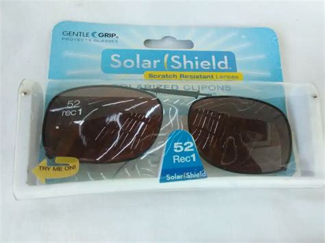 FOSTER GRANT SOLAR SHIELD CLIP ON 52 REC 1 POLARIZED SUNGLASSES NIB