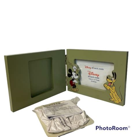 Disney Direct Accents Disney Mickey Pluto Hand Or Paw Print Green Picture Frame Kit New