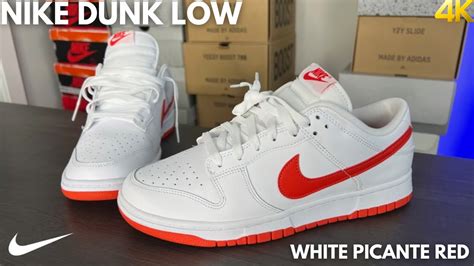 Nike Dunk Low White Picante Red Youtube