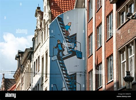 Route De La Bande Dessin E La Peinture Murale De Herges Tintin