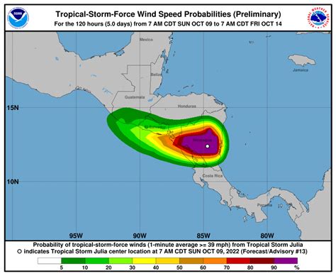 Julia Se Degrada A Tormenta Tropical Onda Local