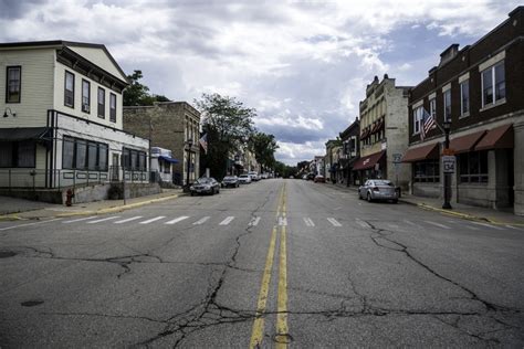 Main Street Through Downtown In Deerfield Image Free Stock Photo