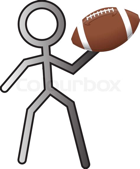 Stickman Us Football Stock Vector Colourbox