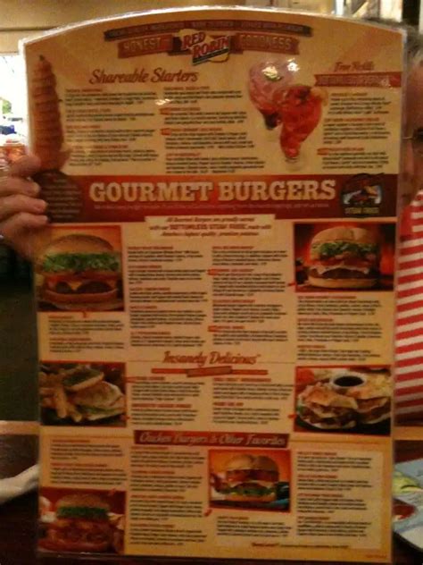 Red Robin Gourmet Burgers Menu Urbanspoon Zomato