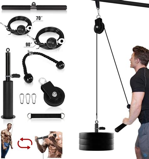 Pulley Cable Machine Attachment Systemmorwealth Weight Cable Pulley System Home Gym With Tricep