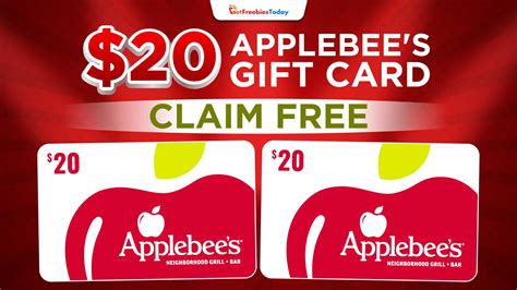 Free $20 Applebee’s Gift Card | Get Freebies Today by Get Freebies Today in Portland, OR - Alignable