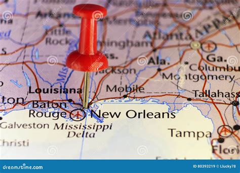 New Orleans Louisiana Usa City Map In Retro Style Outline Map Cartoon