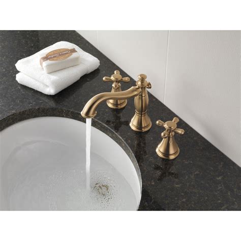 Delta Cassidy Collection Champagne Bronze Widespread Lavatory Bathroom