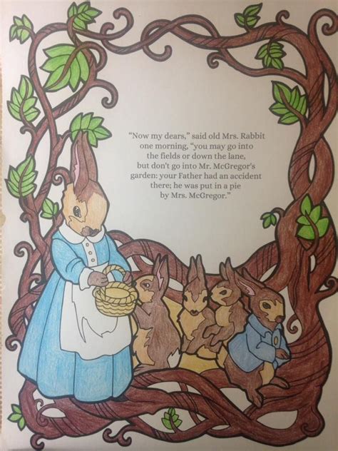 Mrs Rabbit Warns Peter Rabbit Flopsy Mopsy And Cotton Tail Not To Go