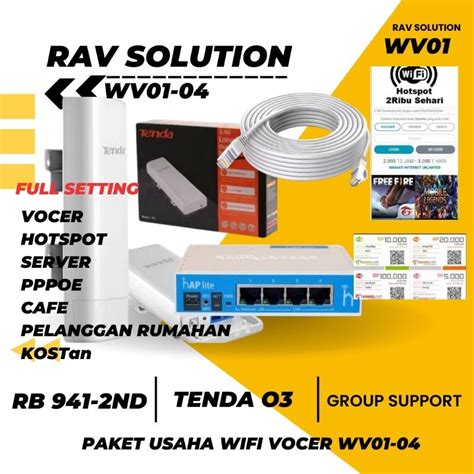 Jual Paket Alat Usaha Wifi Sistem Voucher Billing Hotspot Siap Pakai