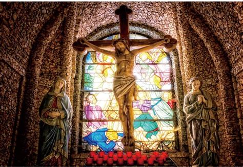 Amazon Yongfoto Jesus On The Cross Stained Glass Cathedral