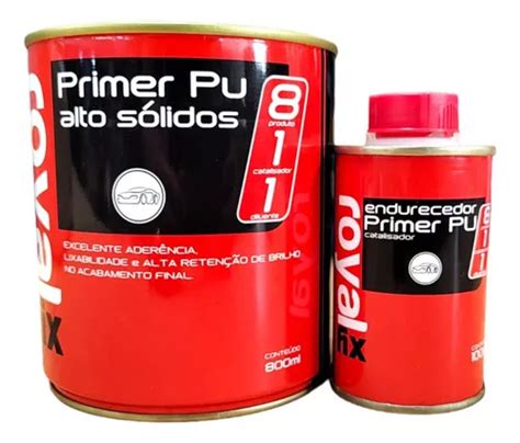 Primer Pu Automotivo 811 Cinza Royal Fix 900ml Ccat