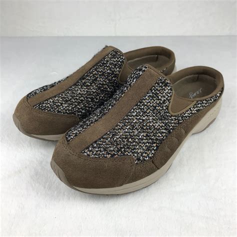 Easy Spirit Travel Time Slip On Casual Mules Clogs Brown Sequin Womens Sz 6 5 M Ebay