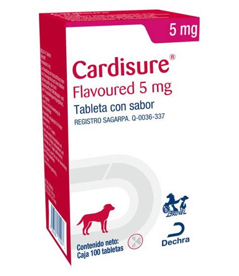 Cardisure 5 Mg 100 Tabletas Pimobendan Cardiaco Grupo Lovet