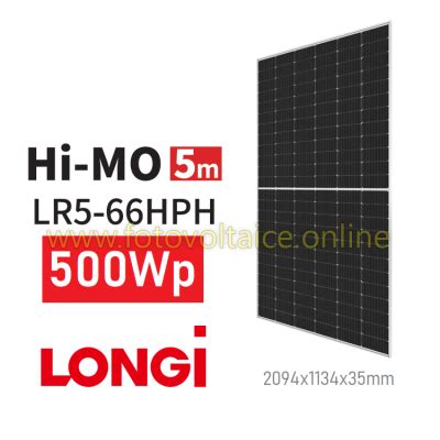 Panou Fotovoltaic 500 Wp Monocristalin LONGi Solar LR5 66HPH 500M