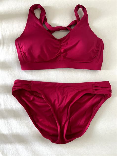 Becca By Rebecca Red Virtue Color Code Bikini Swim To… Gem