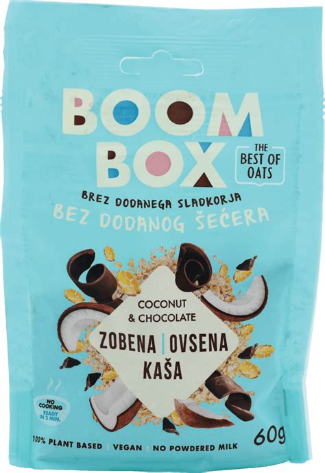 BOOM BOX Zobena kaša kokos i čokolada 60 g dm drogeriemarkt ba